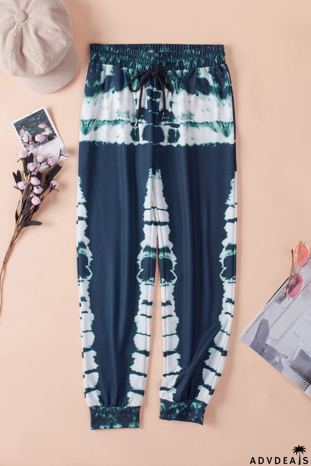 Tie-dyed Print Elastic Waist Jogger