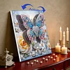 Kit d&rsquo;art diamant&eacute; de perceuse en forme sp&eacute;ciale bricolage de papillon fleur avec cadre 25x25cm