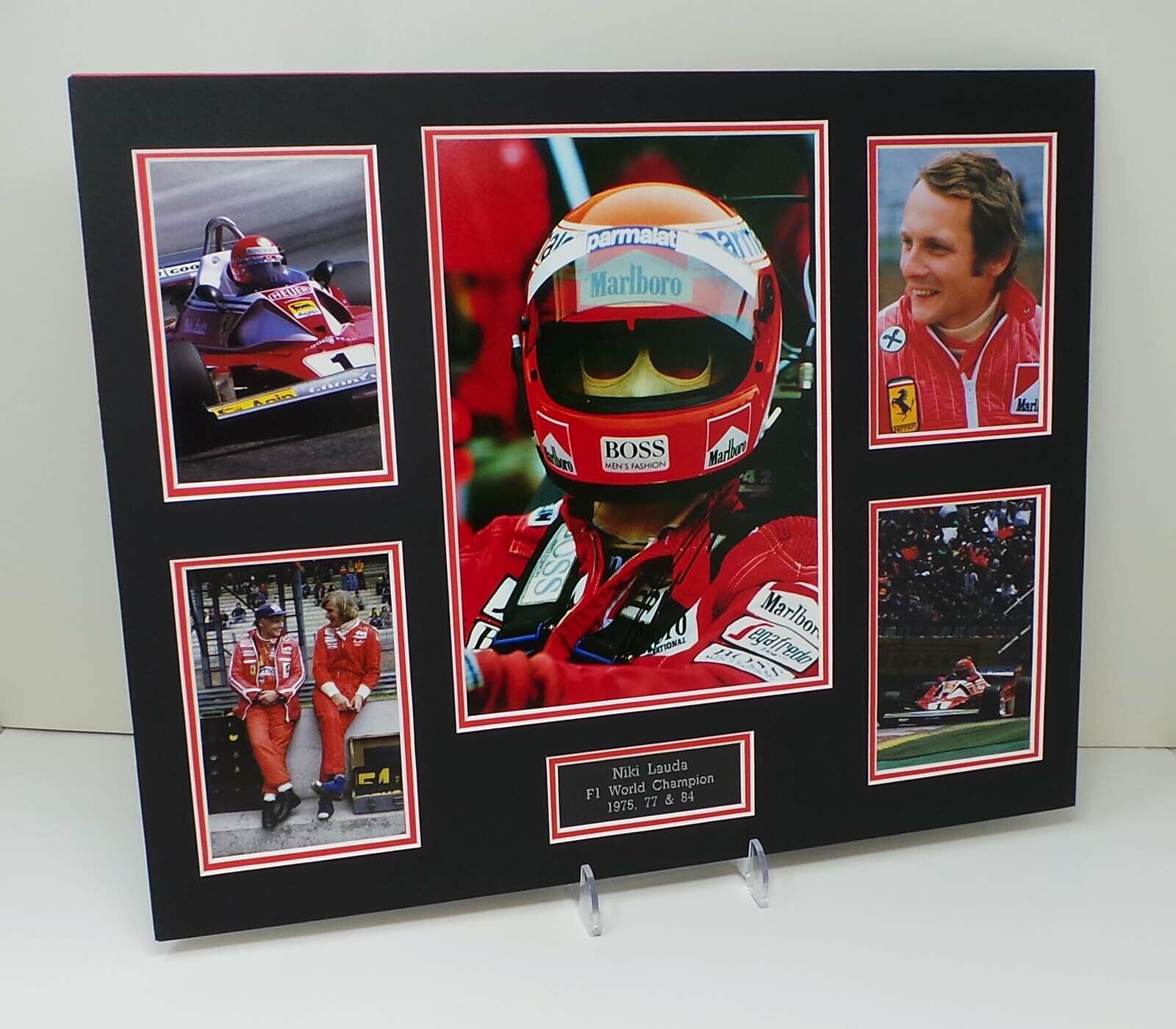 Niki LAUDA Signed & Mounted Photo Poster painting Ferrari F1 Formula 1 20x16 Display AFTAL COA