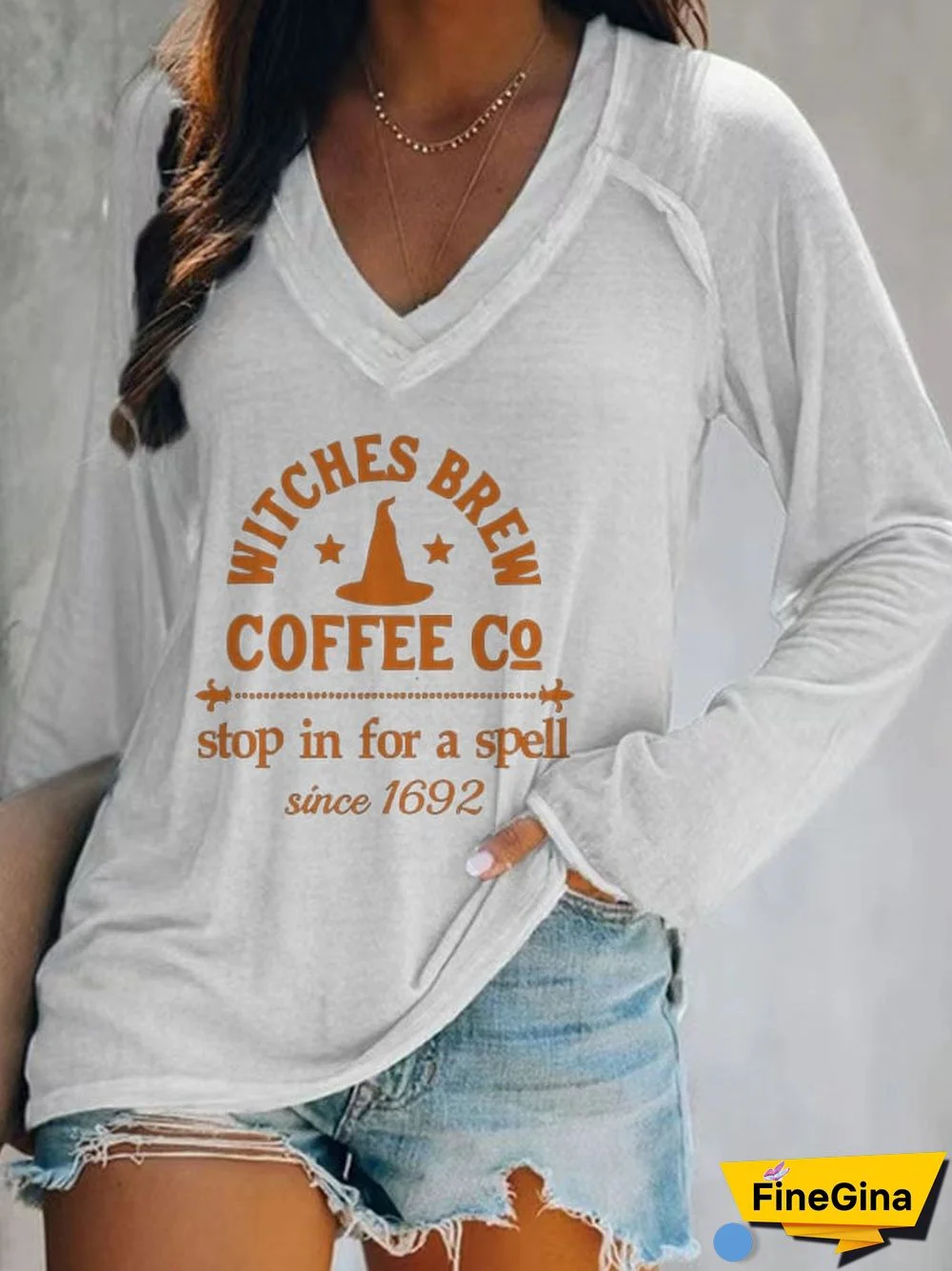 Women's Witches Brew Print Long Sleeve T-Shirt