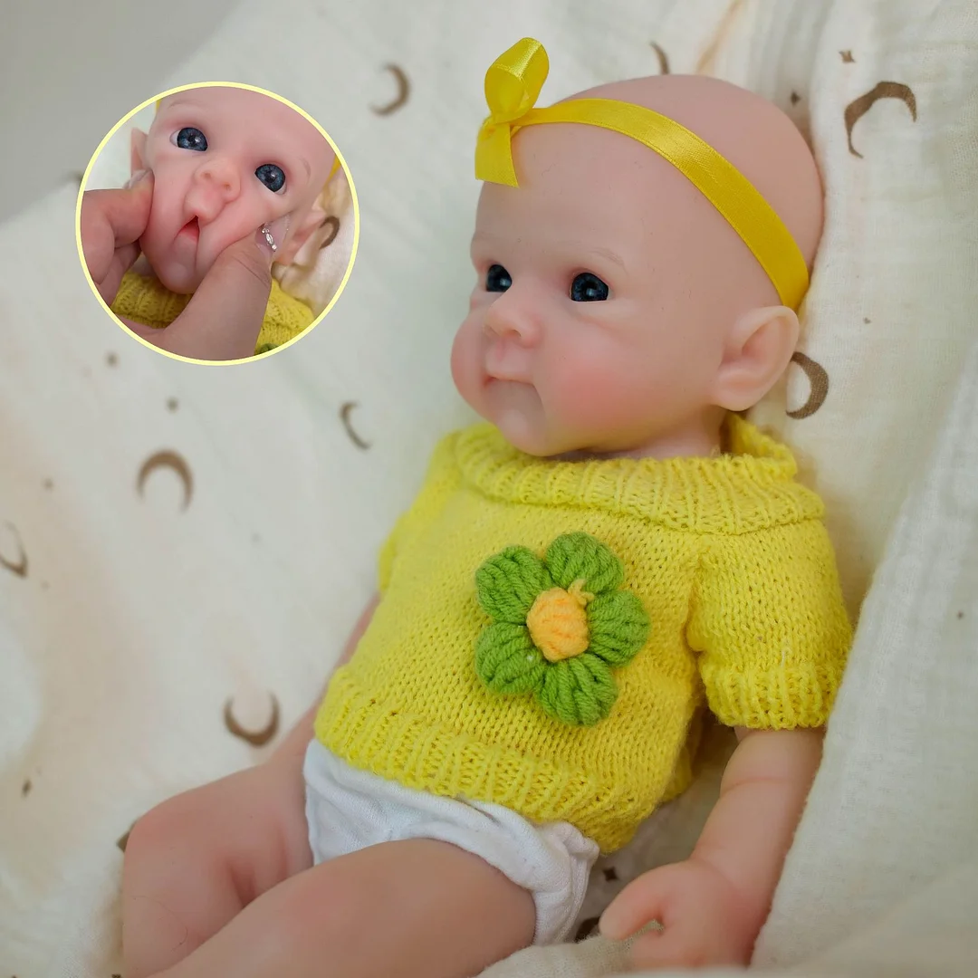 12inch Silicone Reborn Baby Short-Sleeved Yellow Sweater