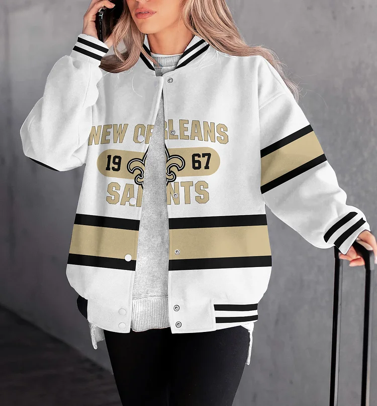 New Orleans Saints Women Limited Edition   Full-Snap  Casual Jacket