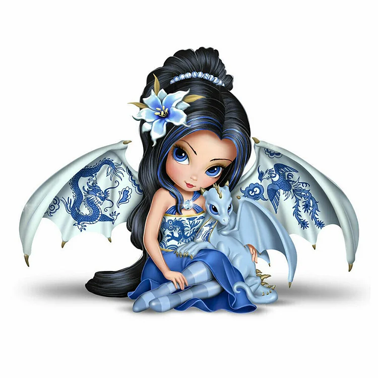 40*40CM  Big Eyes Doll Diamond Painting Set Kit