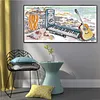 Music Of Sea-14CT Stamped Cross Stitch 38*21cm/14.96*8.27in tapestrymarket
