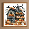 Diamond Painting-DIY Full Round Drill Halloween House(40*40 CM)