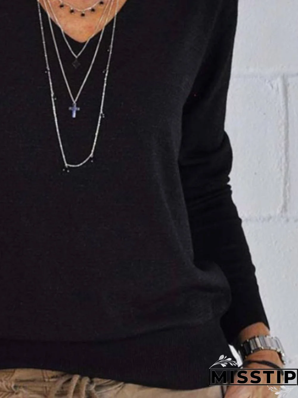 Long Sleeve Plain Tops