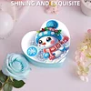 Snowman DIY Diamond Painting Heart-Shaped Jewelry Box Decorative Storage Case