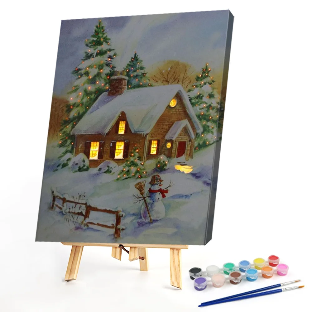 Christmas Cottage - Paint By Numbers(50*40CM)