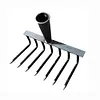 High Carbon Steel Nail Rake Weeding Rake Loose Soil Rake Farm Tools(12 Teeth)