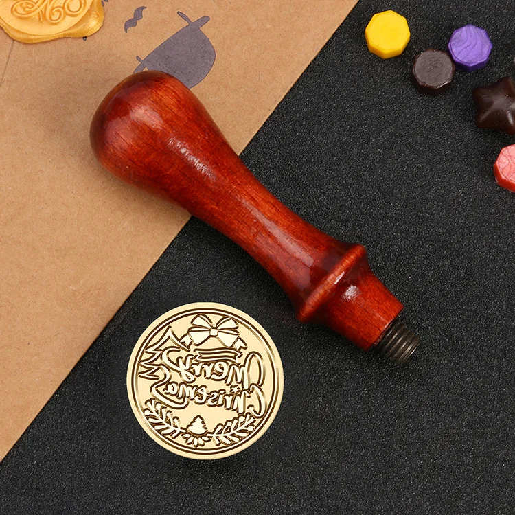 Christmas Wax Seal Stamps Head With Wooden Handle DIYRetro Sealing