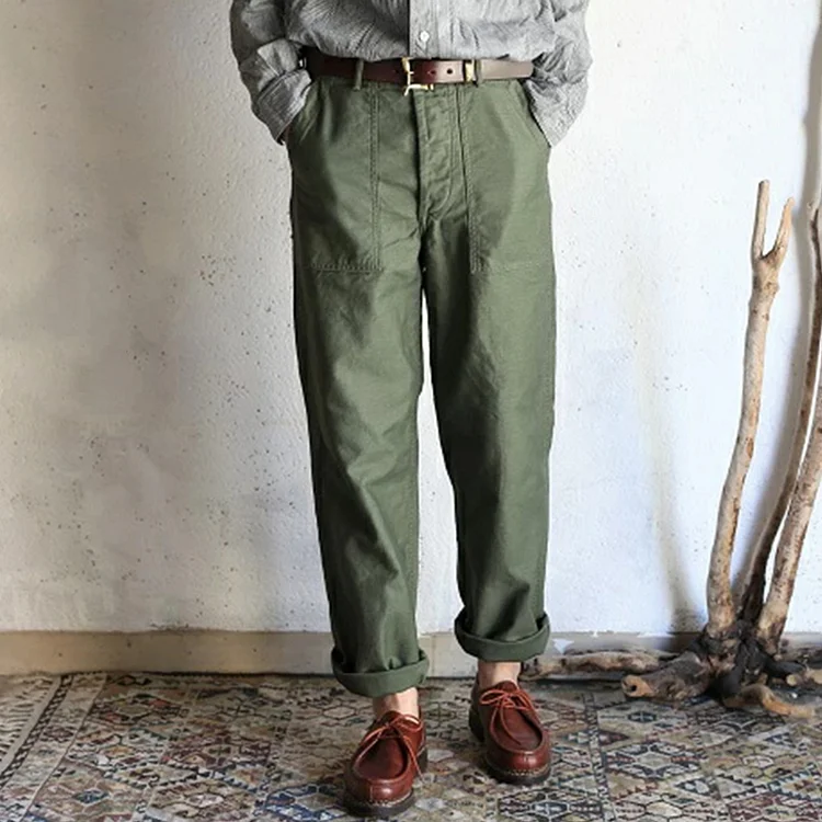 Loose Military Deck Casual Green Pants