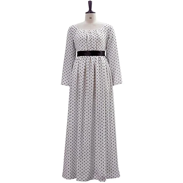 Jane Austen Costume Vintage Dress High Waistline Tea Gown for Women
