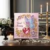 DIY Pearl Painting Love Butterfly with Frame for Home Wall Decor(25x25cm)