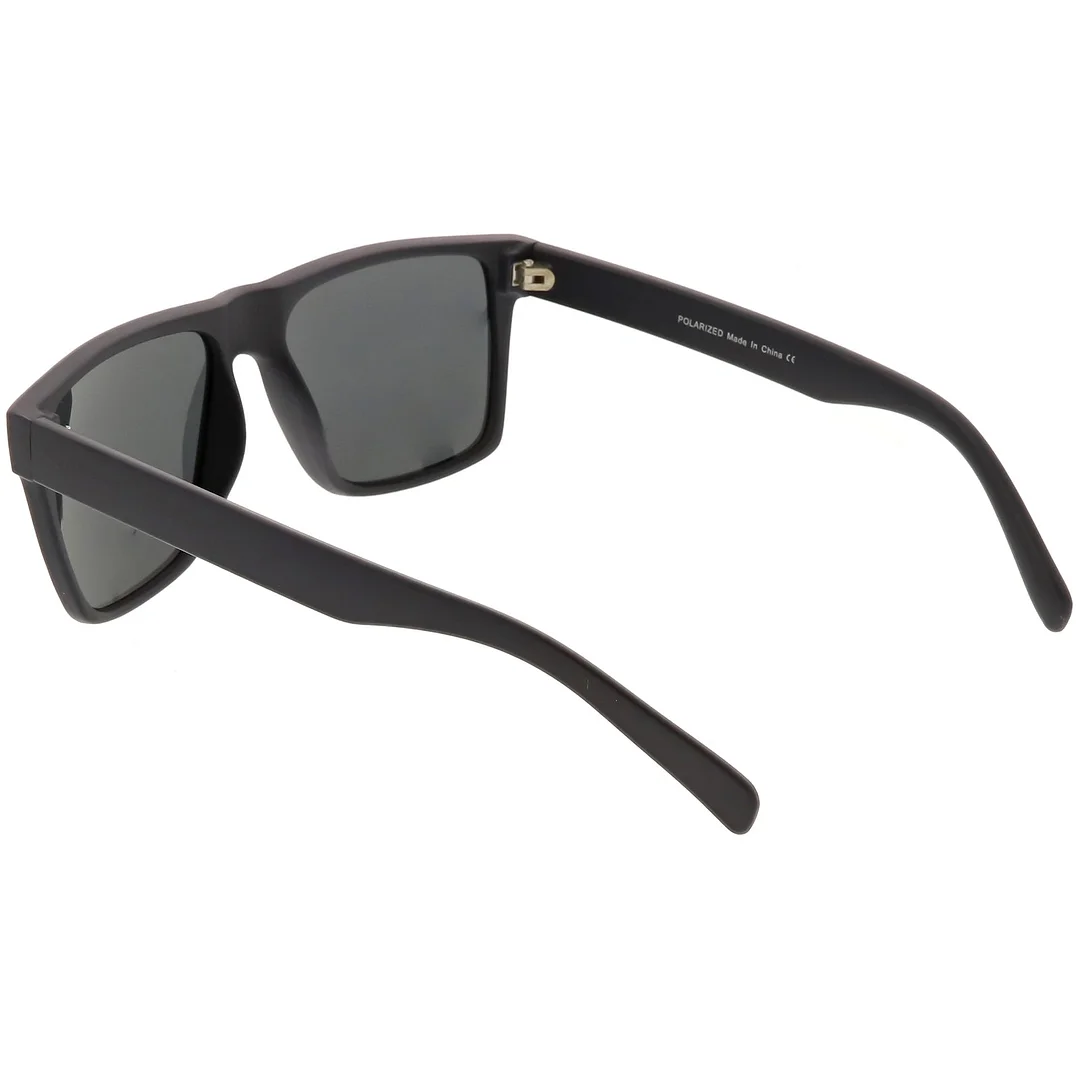 Premium Flat Top Horn Rimmed glasses Wide Arm Square Lens 54mm