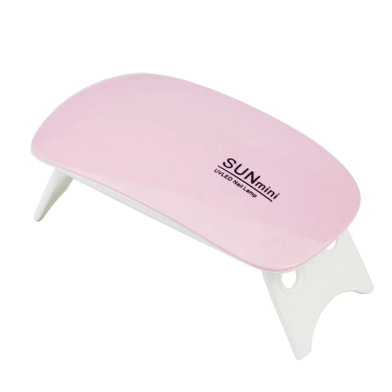 Nail Lamp 6w Mini Nail Dryer White Pink UV LED Lamp Portable Usb Interface  Safe and Convenient for Home Use