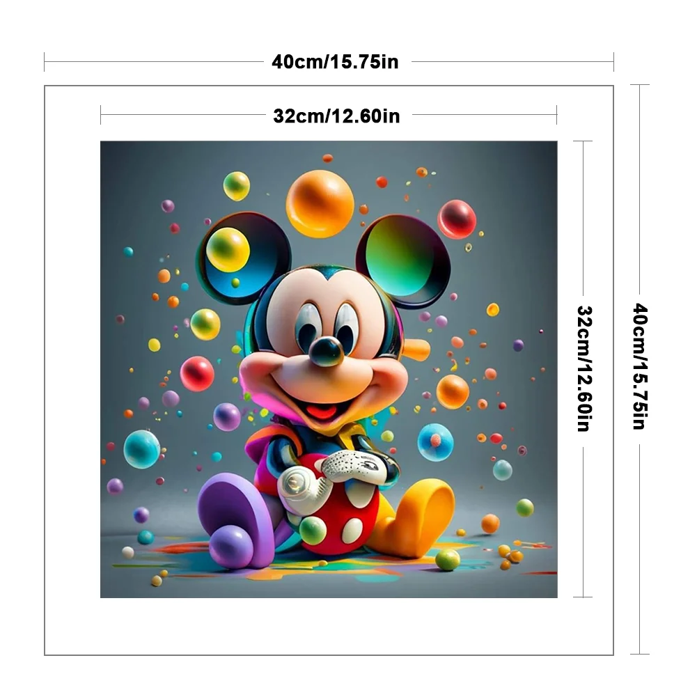11CT Full Stamped Cross Stitch - Mickey(Canvas|40*40CM)