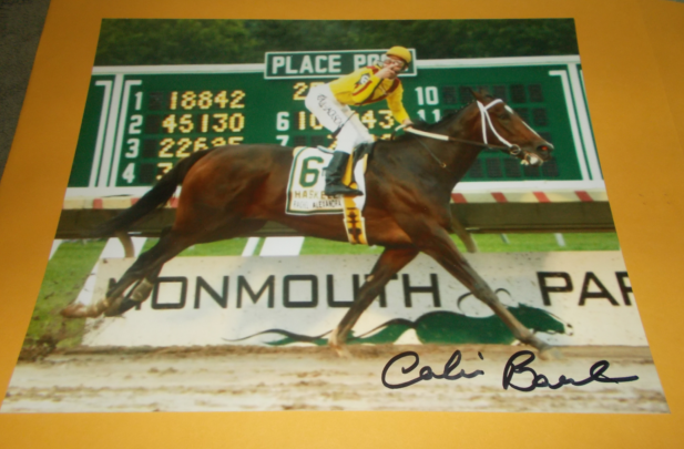 CALVIN BOREL RACHEL ALEXANDRA HASKELL INVITATIONAL 8x10 HORSE RACING Photo Poster painting