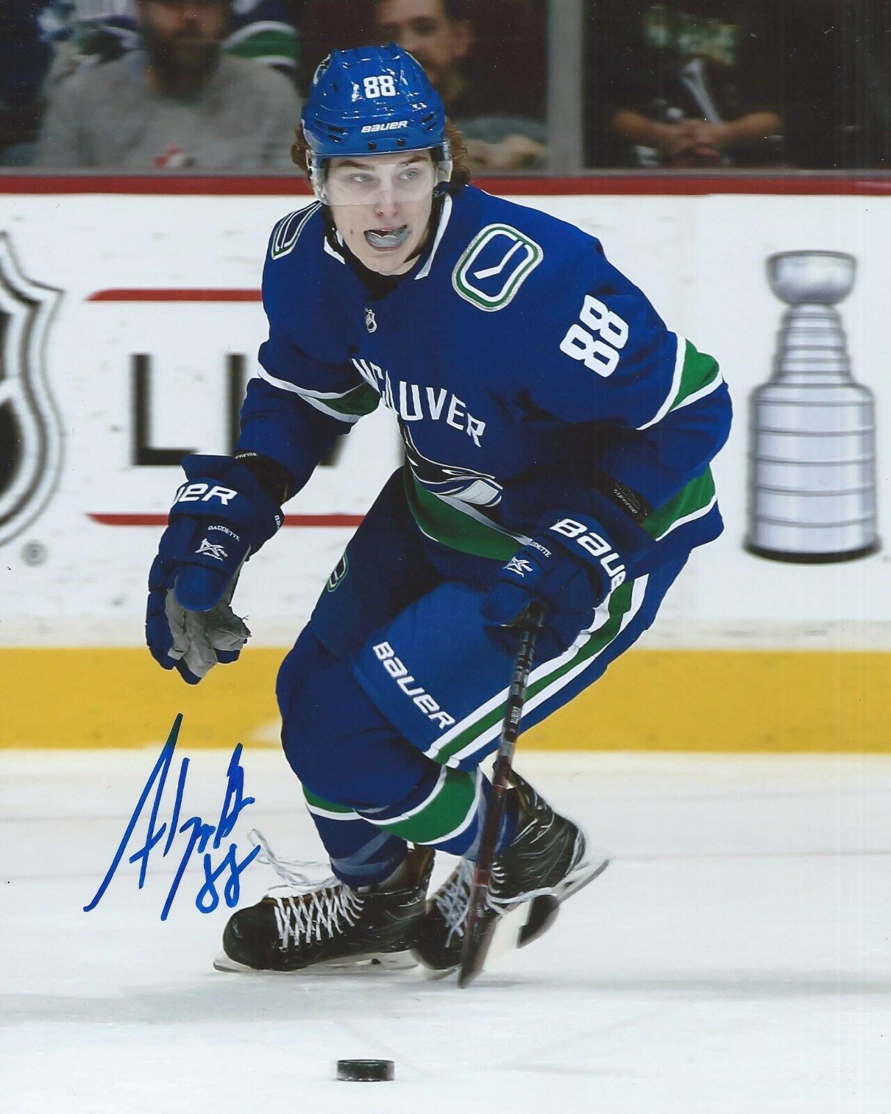 Adam Gaudette Signed 8x10 Photo Poster painting Vancouver Canucks Autographed COA B