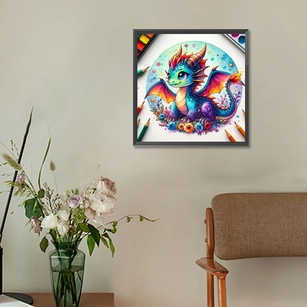 Full Round Diamond Painting 30*30cm - Dragon