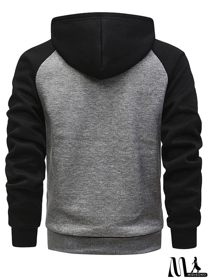 MidiSono - Contrast Color Sports Casual Fitness Workout Tops For Men