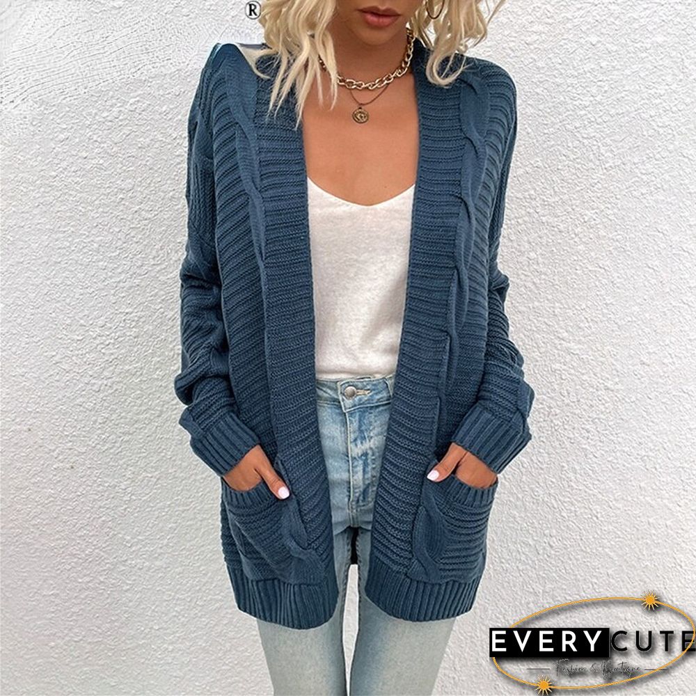Women's Jacket Knitted Sweater Winter Loose Sweater Long Coat