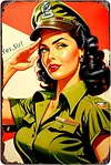 (Multi Style)Pin Up Filles - Panneaux en &eacute;tain m&eacute;tallique(20*30cm/30*40cm)