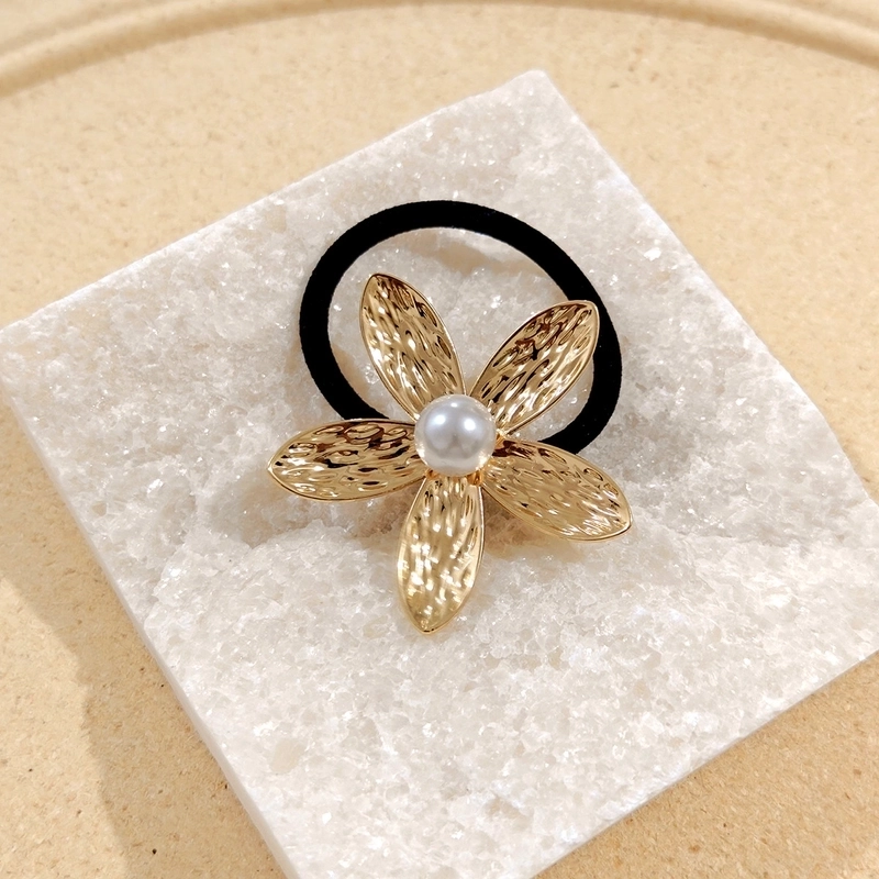 Women’s Classic Style Scallop Starfish Flower 304 Stainless Steel Plating Hair Clip Hair Tie