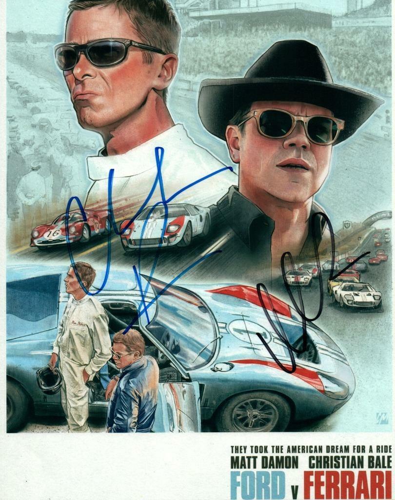 Matt Damon Christian Bale signed 8x10 Picture nice autographed Photo Poster painting pic COA