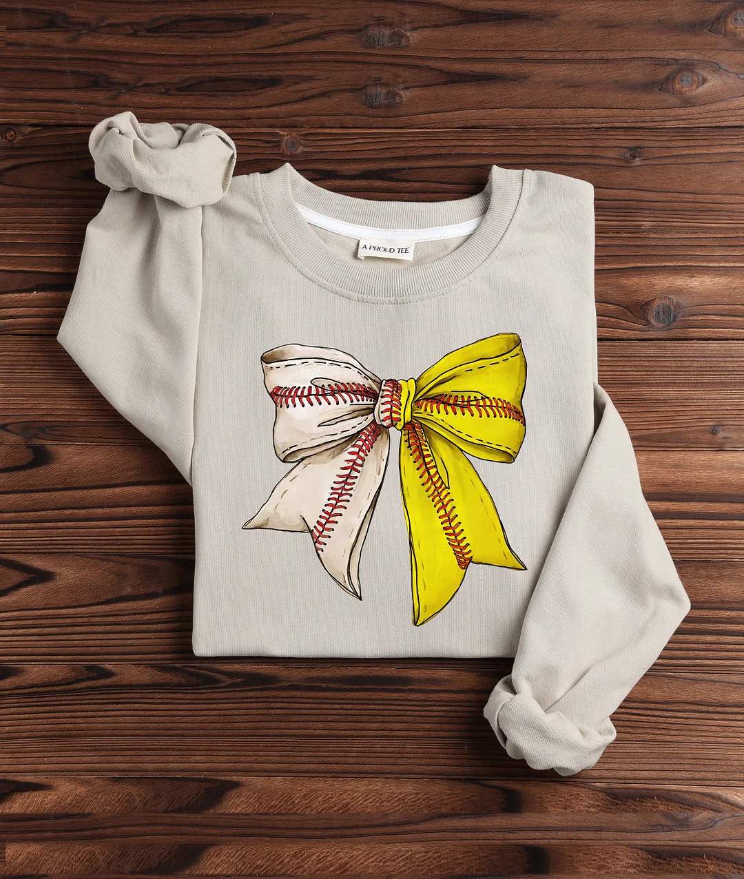 Baseball Softball Bow Sweatshirt