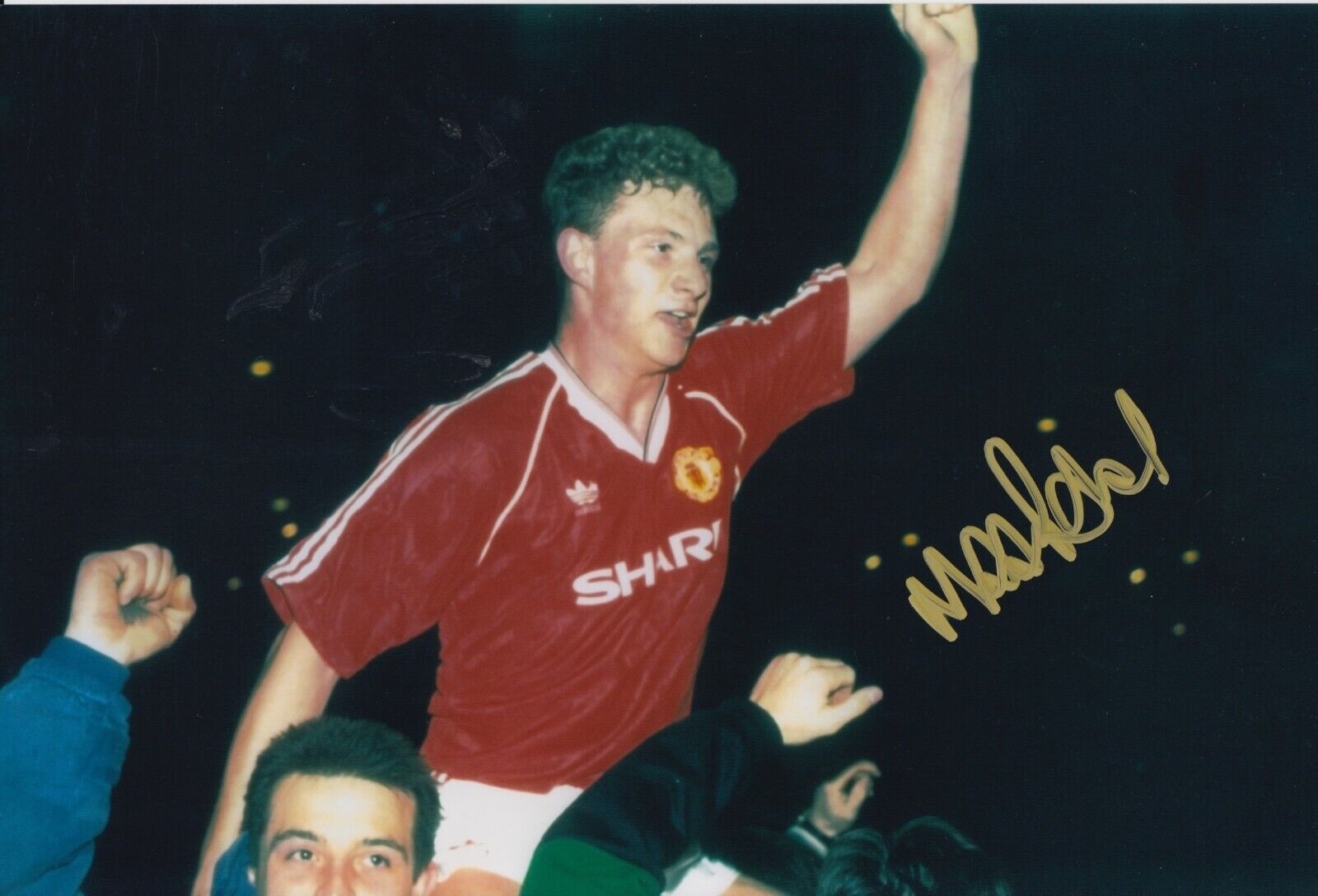 Mark Robins Hand Signed 12x8 Photo Poster painting Manchester United - Football Autograph.
