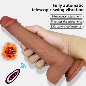 Couple Toys Heating Retractable Rocking Vibrating Dildo – Smart Temperature & Multi-Function Pleasure sex Tool