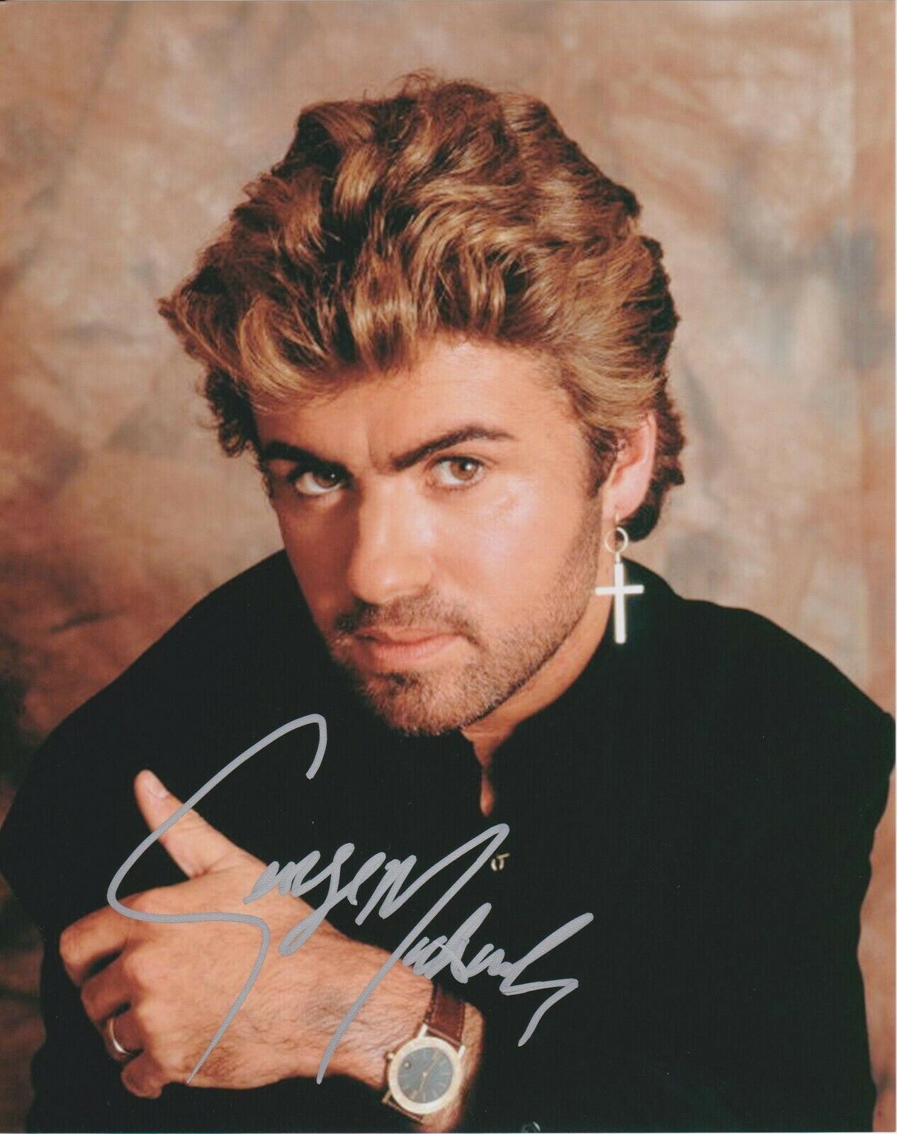 George Michael 8x6 INCH autograph signed Photo Poster painting