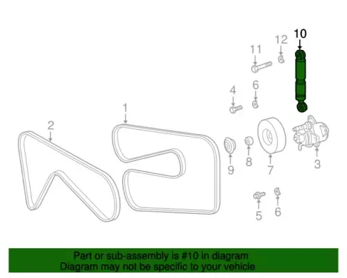 Dronehint NEW MERCEDES-BENZ SLK C CLASS BELT TENSIONER DAMPER A1112000414 GENUINE Parts