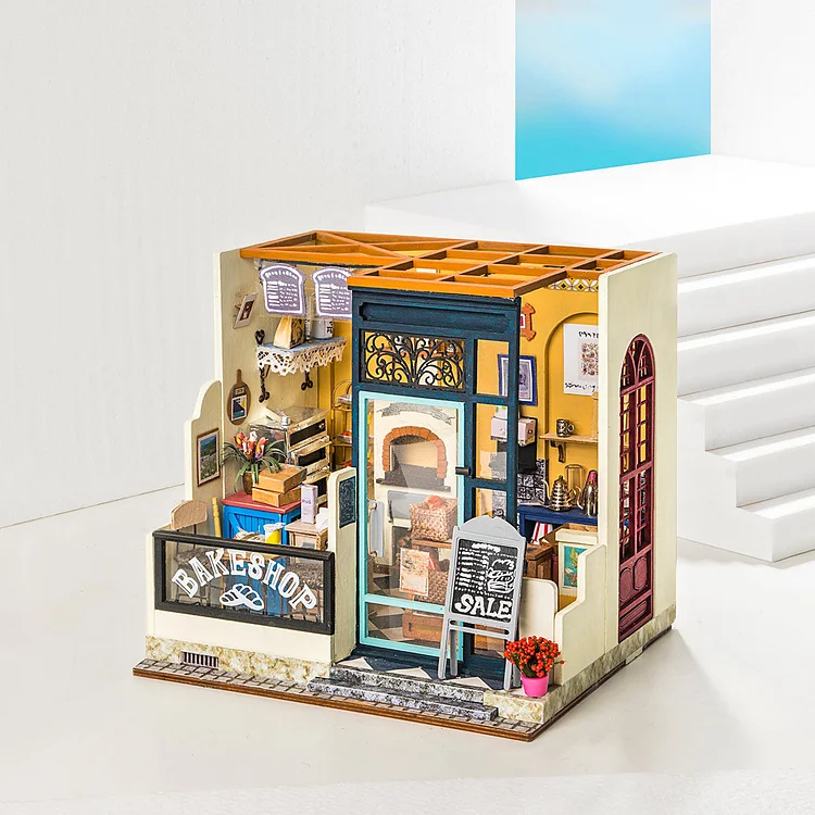Rolife Nancy's Bake Shop Miniature Dollhouse Kit DG143 | Robotime Online