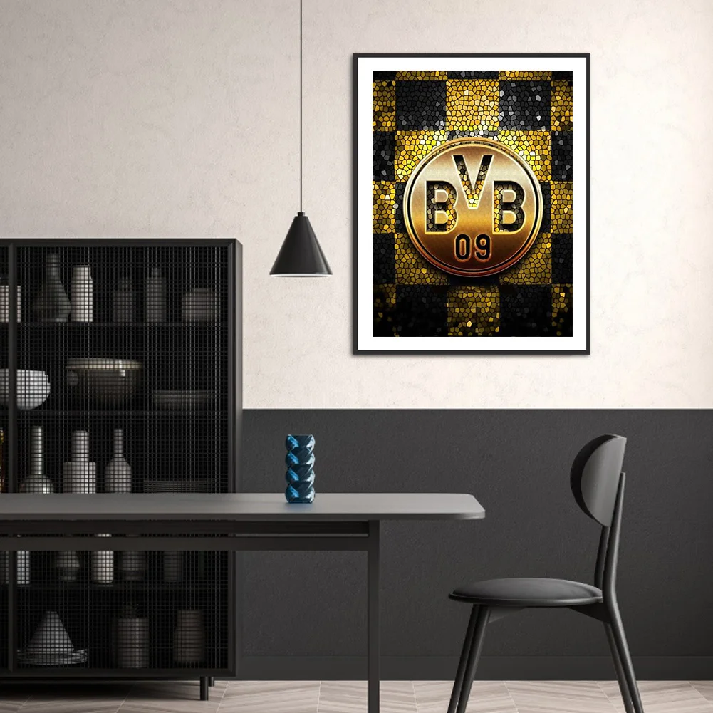 Diamond Painting - Full Round Drill - Dortmund Badge(30*40cm)