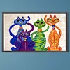 Diamond Painting -DIY Round Drill High Street Cat(50x30cm)