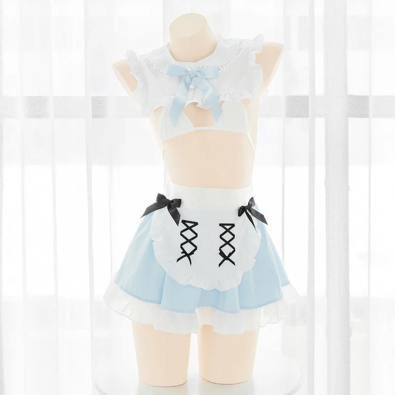 Alice in Wonderland Inspired Sexy Maid Blue Dress ON837