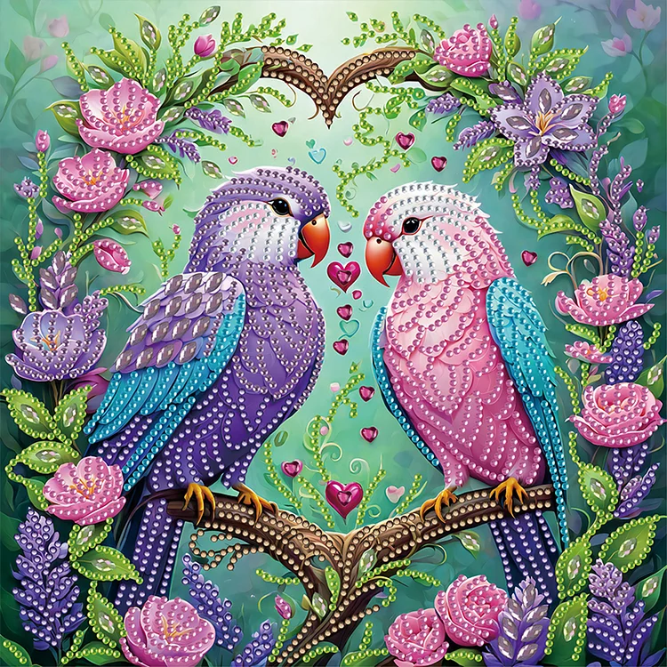 Parrot 30*30cm (Canvas) Special Shaped Drill Diamond Painting gbfke