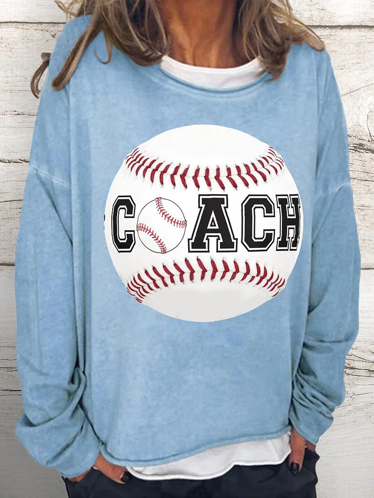 baseball Women Loose Sweatshirt-Annaletters