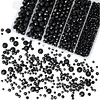 800Pcs 4/6/8/10mm Glass Beads for Jewelry Making Crystal Faceted Jewelry Beads with Holes for Bracelets Necklace Pendants Making Supplies