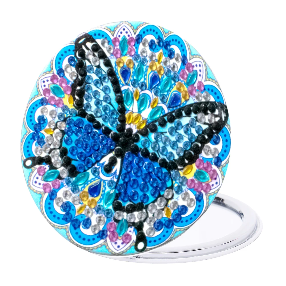 DIY Diamond Painting Special-shaped Drill Mirror Portable - Butterfly