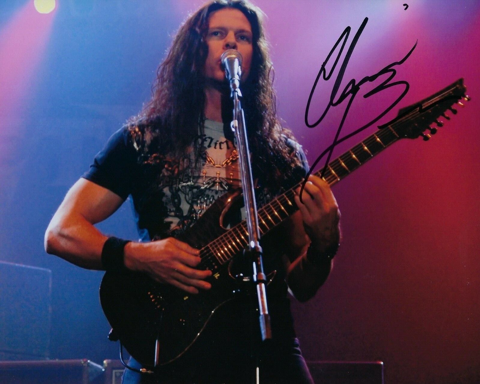 GFA Megadeth Guitarist * CHRIS BRODERICK * Signed Autographed 8x10 Photo Poster painting C2 COA