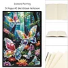 50 Pages DIY Butterfly A5 Special Shaped Diamond Painting Notebook