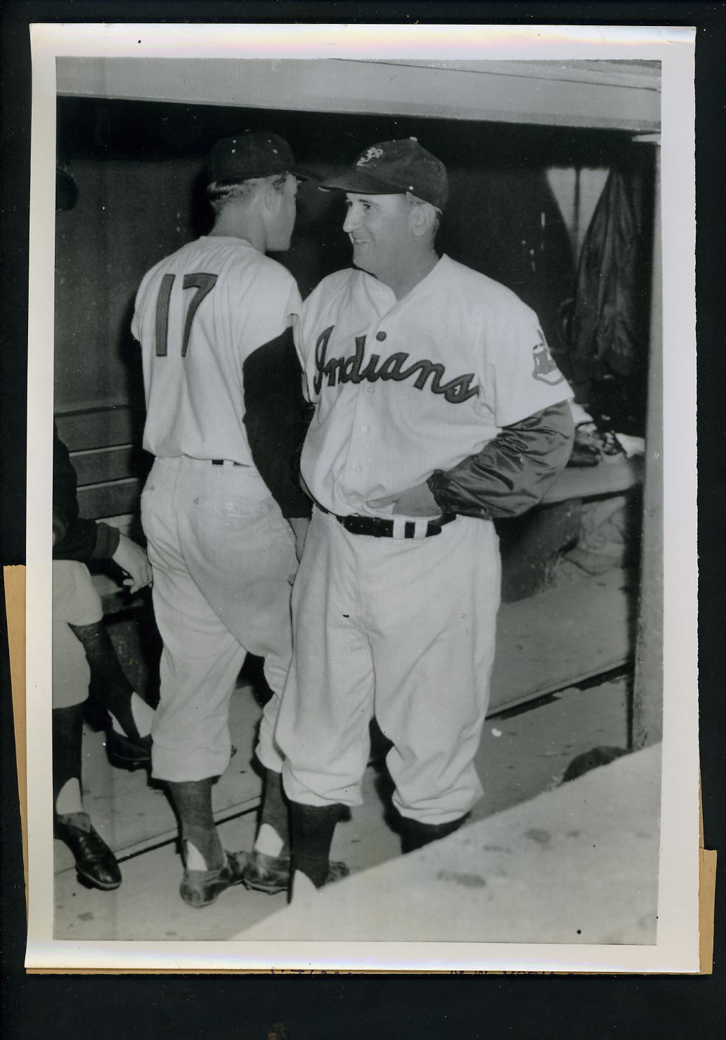 Al Lopez & Dave Philley 1954 Press Photo Poster painting Cleveland Indians