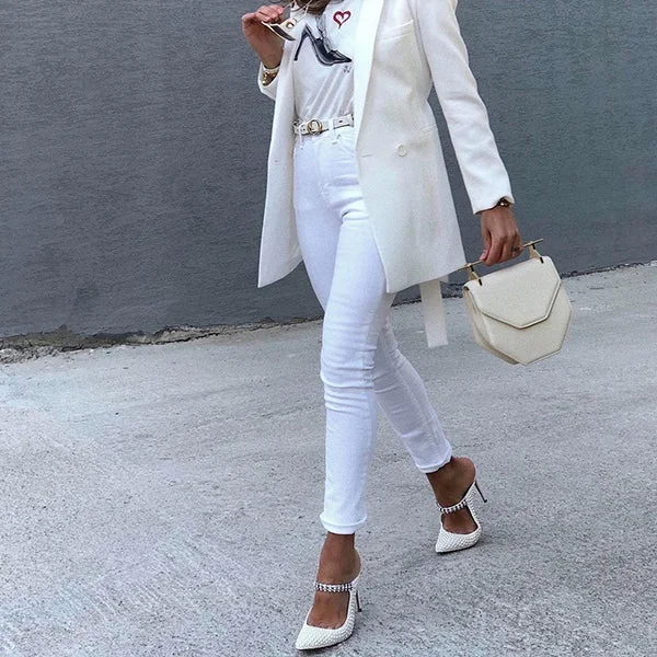 Chic Women Pearl Detailed High Heels