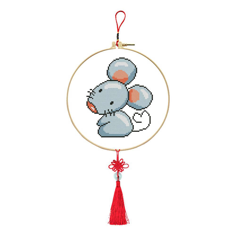 

Mouse - 11CT Stamped Cross Stitch - 25*25CM, 501 Original