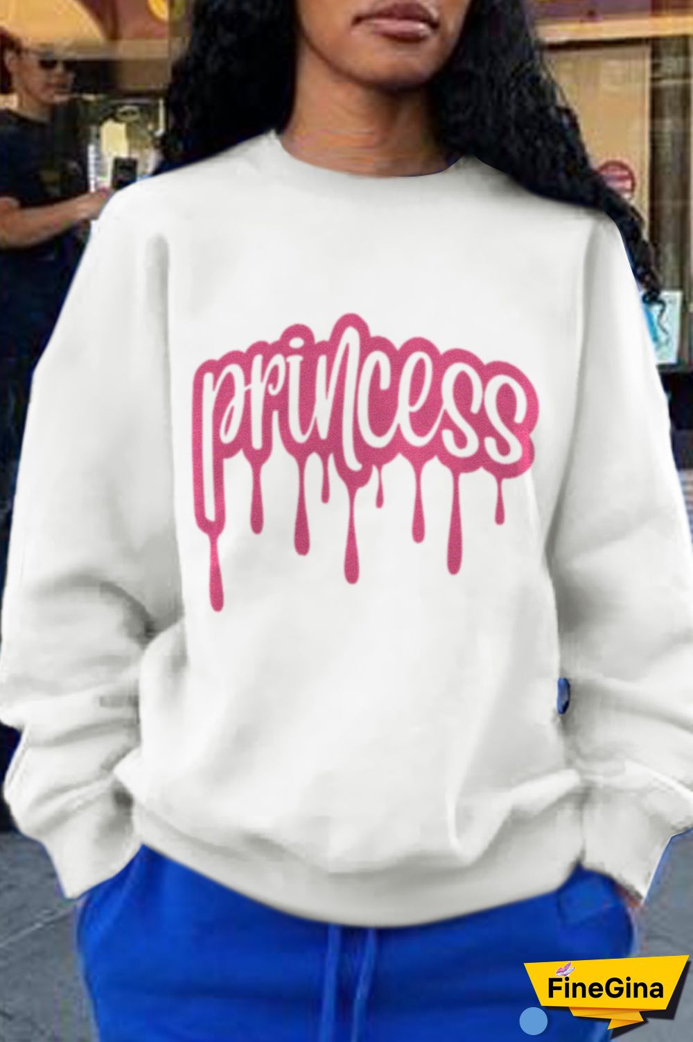 Grey Fashion Street Print Patchwork Letter O Neck Tops