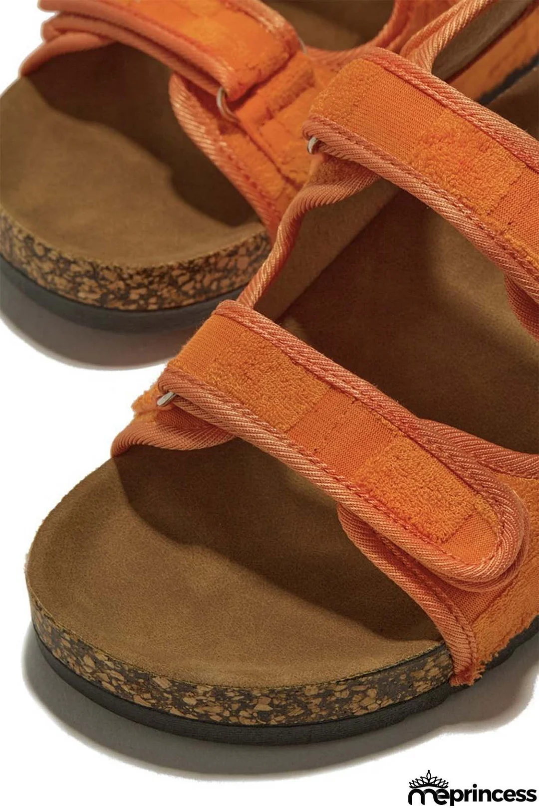 Solid Color Velcro Straps Flatform Sandals