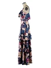 Falbala Floral-Print Spaghetti-Neck Two-Pice Skirt Suits