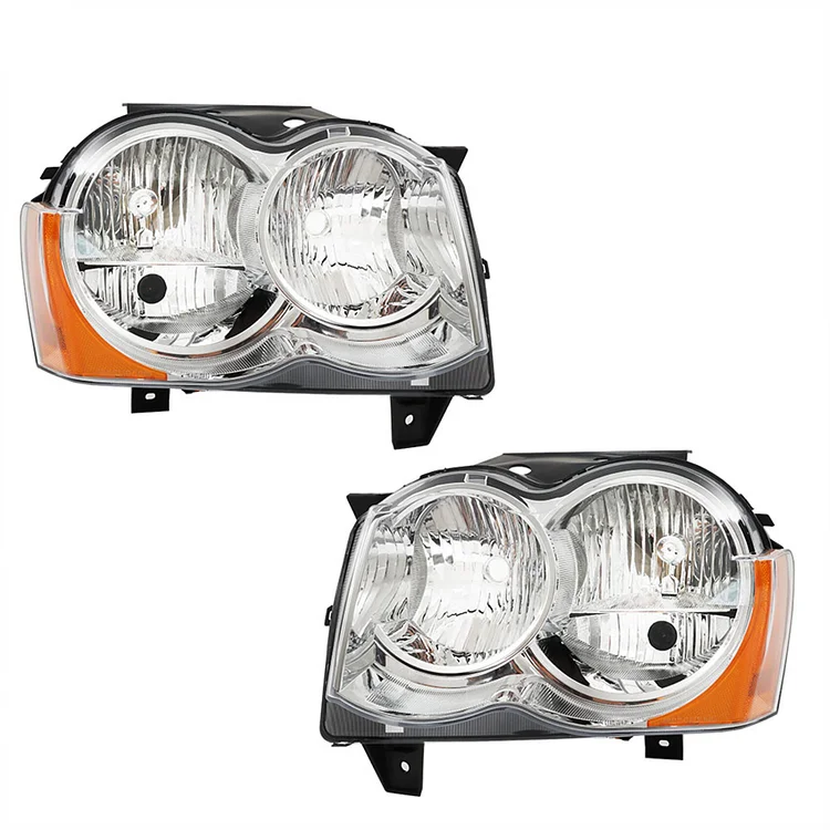 SEBLAFF Headlights Replacement for 2008 2009 2010 Grand Cherokee Headlamp Assembly Driver and Passenger Side 55157483AE 55157482AE